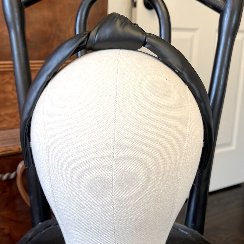 Lele Sadoughi Black Faux Leather Headband